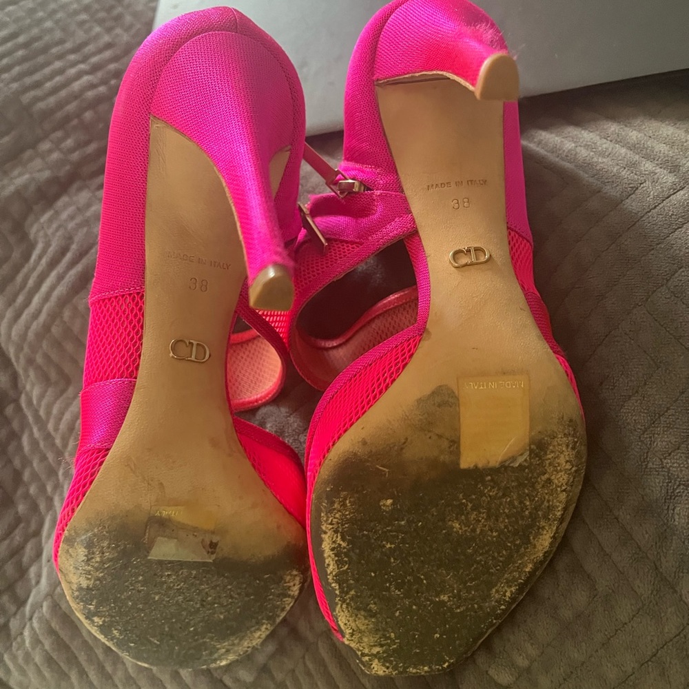 Dior women pink shoes